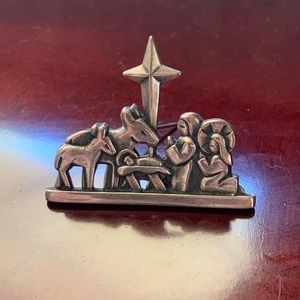 James Avery Nativity pin—sterling silver